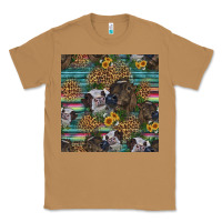 Toasted Coconut western two cute heifers seamless pattern Classic Tee - HRA Design Shop