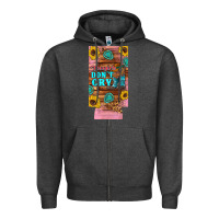 Charcoal Heather cowgirls don't crty boots hat sunflowers 12 oz can cooler  (slim) Zipper Hoodie - Artiststas