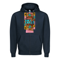 Navy cowgirls don't crty boots hat sunflowers 12 oz can cooler  (slim) Zipper Hoodie - Artiststas