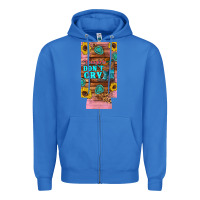 True Royal cowgirls don't crty boots hat sunflowers 12 oz can cooler  (slim) Zipper Hoodie - Artiststas