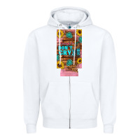 White cowgirls don't crty boots hat sunflowers 12 oz can cooler  (slim) Zipper Hoodie - Artiststas