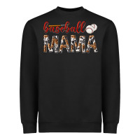 Black baseball mama Heavyweight Sweatshirt - texasbilliewilder
