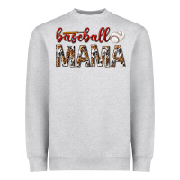 Heather Grey baseball mama Heavyweight Sweatshirt - texasbilliewilder