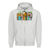 Dove Grey gods country Zipper Hoodie - AdoDesignShop