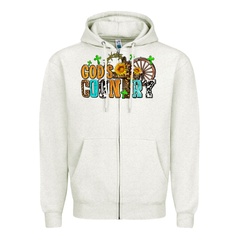 Gods Country Zipper Hoodie by AdoDesignShop | Teevron