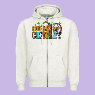 Gods Country Zipper Hoodie Designed By Adodesignshop