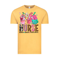 Vintage Mustard nurse coffee scrubs rubber gloves Vintage Tee - texasbilliewilder