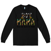 Black Boy Mama From Son Up To Son Down Long Sleeve Tee - CowhideDigitalArt