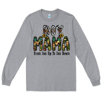 Heather Grey Boy Mama From Son Up To Son Down Long Sleeve Tee - CowhideDigitalArt