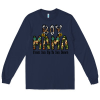 Navy Boy Mama From Son Up To Son Down Long Sleeve Tee - CowhideDigitalArt