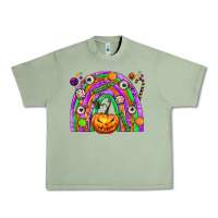 Oil Green Halloween Rainbow Urban Heavy Tee - texasbilliewilder