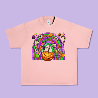 Halloween Rainbow Urban Heavy Tee Designed By Texasbilliewilder
