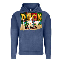 Vintage Denim christmas duck the halls Vintage Hoodie - Zillion Design Studio