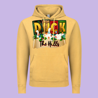 Christmas Duck The Halls Vintage Hoodie Designed By Zillion Design Studio