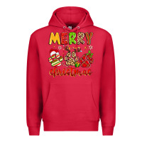 Cardinal merry christmas paws Premium Hoodie - MaliasSmallBusiness