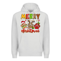 Dove Grey merry christmas paws Premium Hoodie - MaliasSmallBusiness