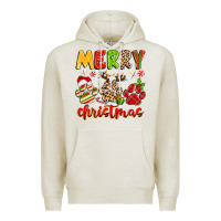 Oatmeal Heather merry christmas paws Premium Hoodie - MaliasSmallBusiness