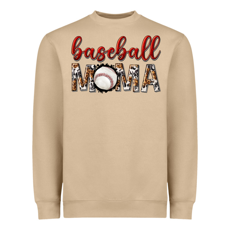Baseball Mama With Leopard Heavyweight Sweatshirt by texasbilliewilder | Teevron