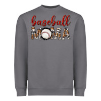 Storm baseball mama with leopard Heavyweight Sweatshirt - texasbilliewilder