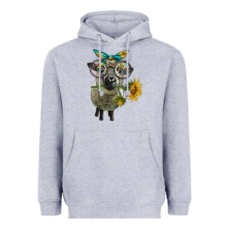 Cute Hempshire Sheep With Eyeglasses Heavyweight Hoodie by LillyAllenDesigns | Teevron