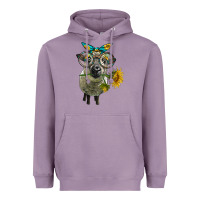 Lavender cute hempshire sheep with eyeglasses Heavyweight Hoodie - LillyAllenDesigns