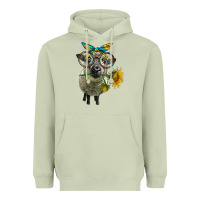 Matcha cute hempshire sheep with eyeglasses Heavyweight Hoodie - LillyAllenDesigns