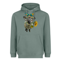 Sage cute hempshire sheep with eyeglasses Heavyweight Hoodie - LillyAllenDesigns