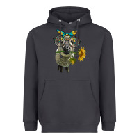 Smoke cute hempshire sheep with eyeglasses Heavyweight Hoodie - LillyAllenDesigns