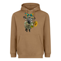 Toasted Coconut cute hempshire sheep with eyeglasses Heavyweight Hoodie - LillyAllenDesigns