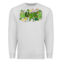Dove Grey st.patrick's day nurse Premium Sweatshirt - MaliasSmallBusiness