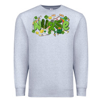 Heather Grey st.patrick's day nurse Premium Sweatshirt - MaliasSmallBusiness