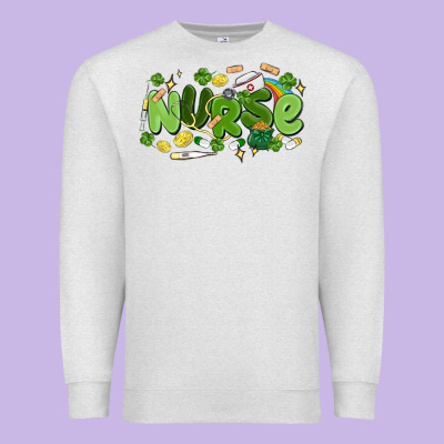 St.patrick's Day Nurse Premium Sweatshirt Designed By Maliassmallbusiness