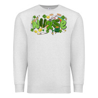 Oatmeal Heather st.patrick's day nurse Premium Sweatshirt - MaliasSmallBusiness