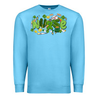 Ocean Blue st.patrick's day nurse Premium Sweatshirt - MaliasSmallBusiness
