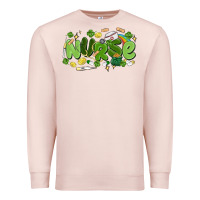 Pale Pink st.patrick's day nurse Premium Sweatshirt - MaliasSmallBusiness