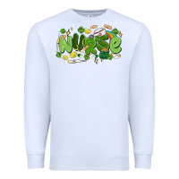 White st.patrick's day nurse Premium Sweatshirt - MaliasSmallBusiness