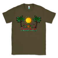 Army Green aloha beaches Classic Tee - CowhideDigitalArt