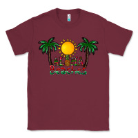 Burgundy aloha beaches Classic Tee - CowhideDigitalArt