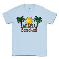 Dusty Blue aloha beaches Classic Tee - CowhideDigitalArt
