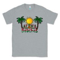 Heather Grey aloha beaches Classic Tee - CowhideDigitalArt