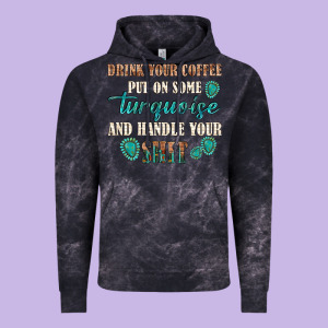 Drink Your Coffee And Handle Your Shit Vintage Hoodie Designed By Texasbilliewilder