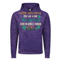 Cloud Purple drink your coffee and handle your shit Vintage Hoodie - texasbilliewilder