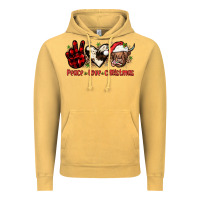 Vintage Mustard peace love christmas Vintage Hoodie - JahusDesignShop