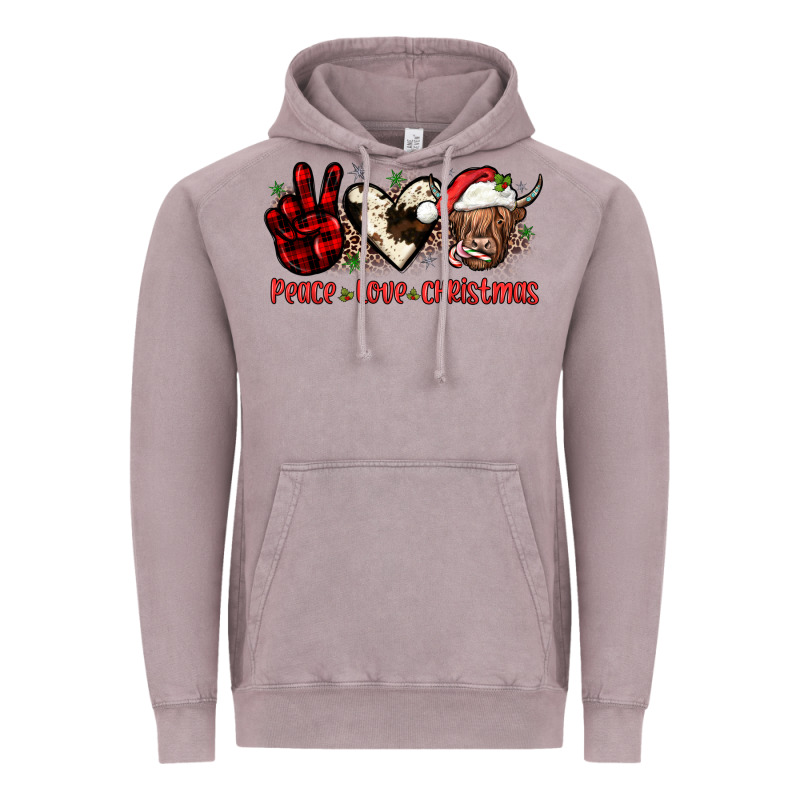 Peace Love Christmas Vintage Hoodie by JahusDesignShop | Teevron