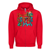 Red gıve me coffee and jesus Zipper Hoodie - AdoDesignShop