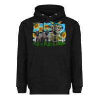 Black cute hempshire sheep family Heavyweight Hoodie - LillyAllenDesigns