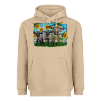 Mushroom cute hempshire sheep family Heavyweight Hoodie - LillyAllenDesigns