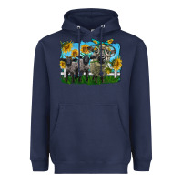 Navy cute hempshire sheep family Heavyweight Hoodie - LillyAllenDesigns