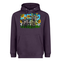 Plum cute hempshire sheep family Heavyweight Hoodie - LillyAllenDesigns