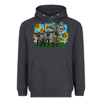Smoke cute hempshire sheep family Heavyweight Hoodie - LillyAllenDesigns
